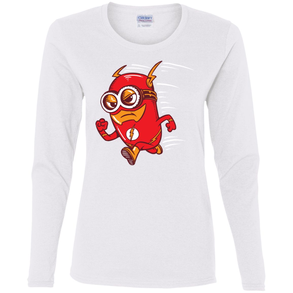 "FLASH MINION" Ladies' Cotton LS T-Shirt