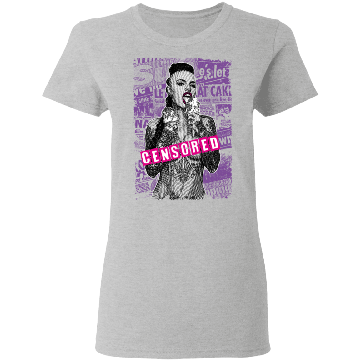 "CENSORED" Ladies' 5.3 oz. T-Shirt