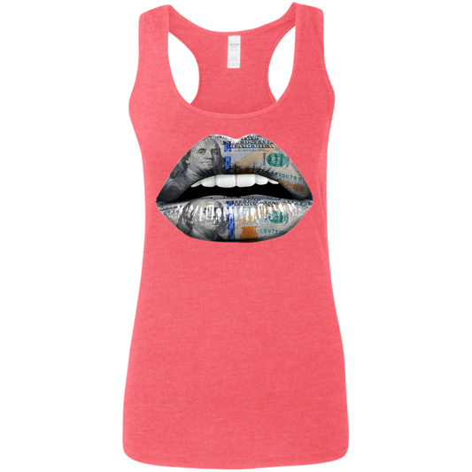 "100 DOLLAR LIPS" Ladies' Softstyle Racerback Tank