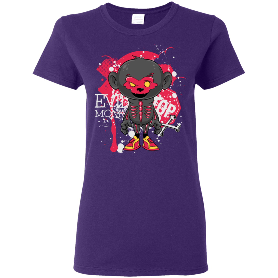 "EVIL MONKEY" Ladies' 5.3 oz. T-Shirt