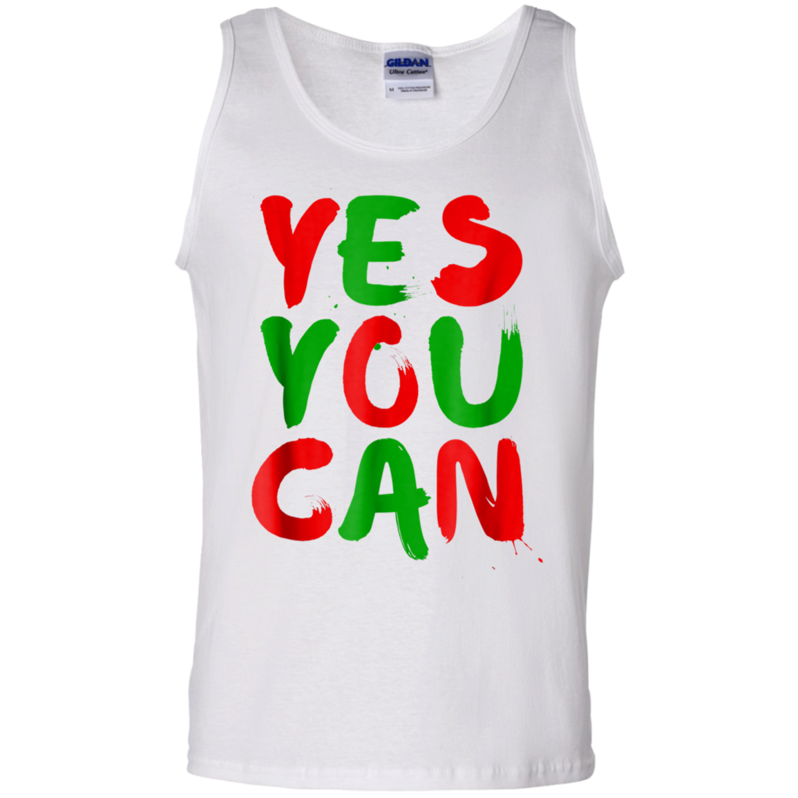 "YES YOU CAN" 100% Cotton Tank Top