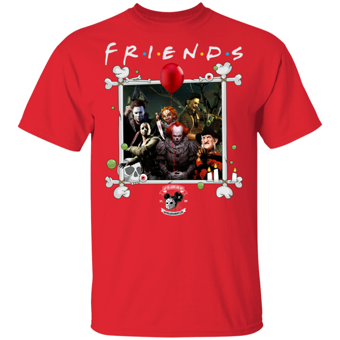 "FRIENDS IN HORROR" 5.3 oz. T-Shirt