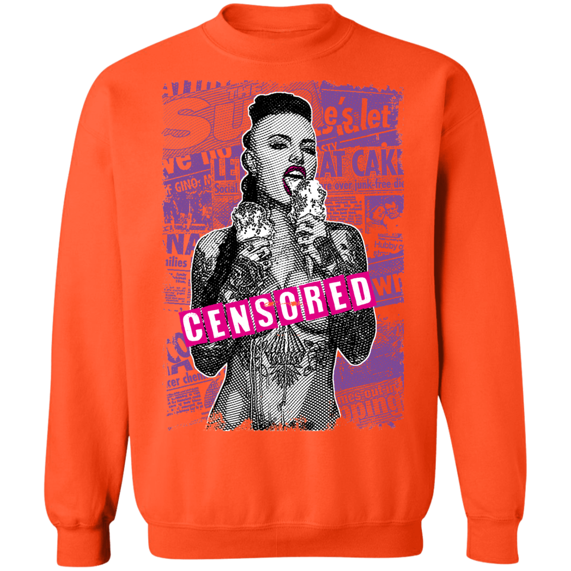 "CENSORED" Crewneck Pullover Sweatshirt  8 oz.