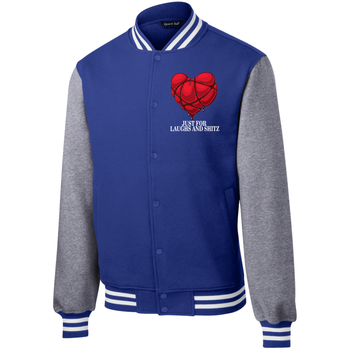 "MY BLOODY HEART" Mens Fleece Letterman Jacket