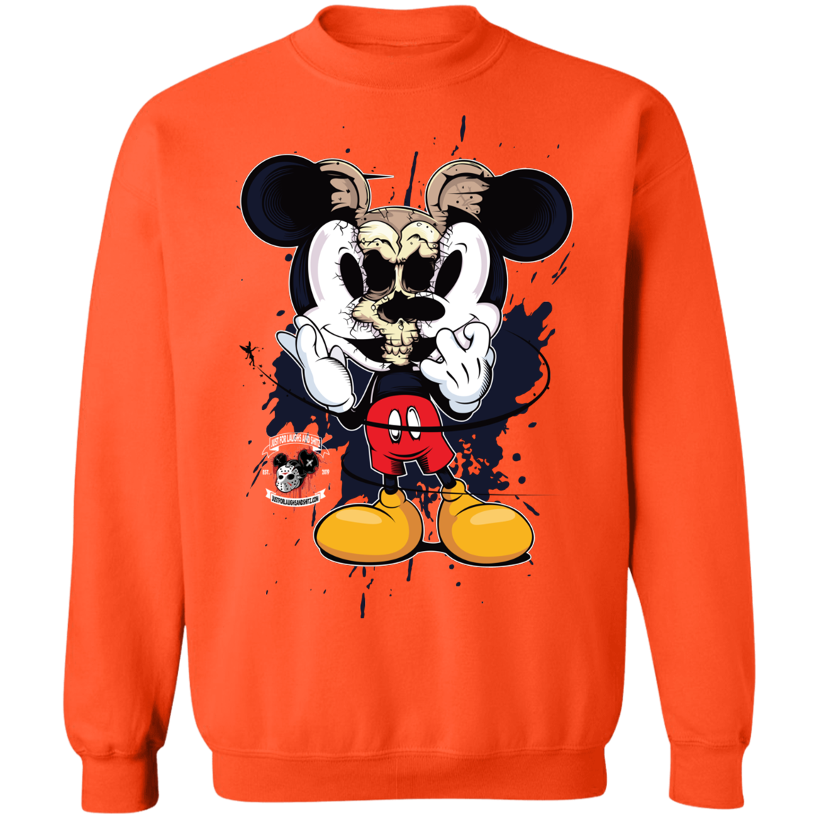 "SKULL MICKEY" Crewneck Pullover Sweatshirt  8 oz.