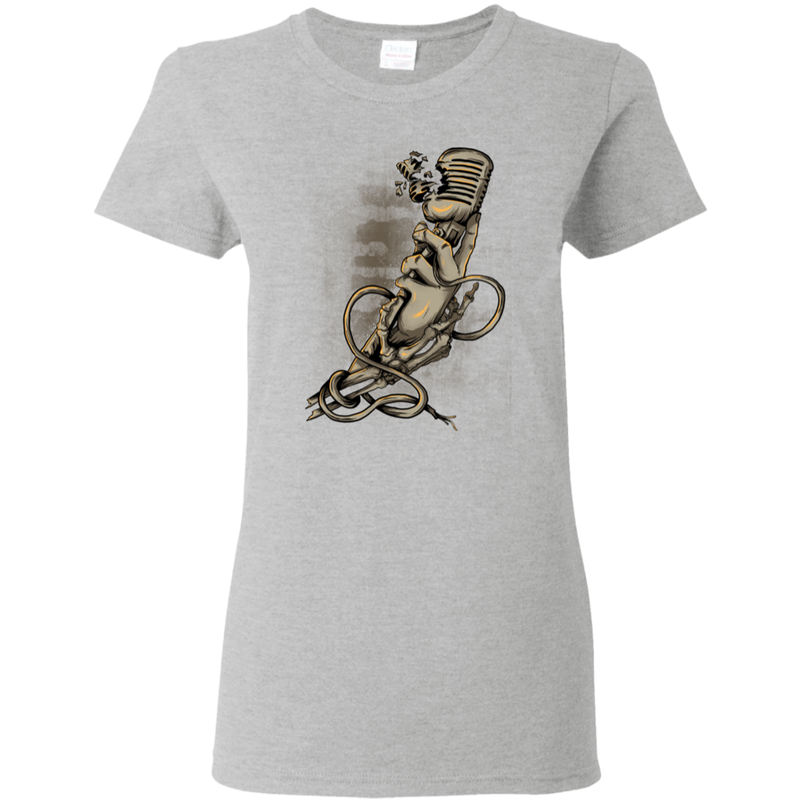 "MICROPHONE FIEND" Ladies' 5.3 oz. T-Shirt