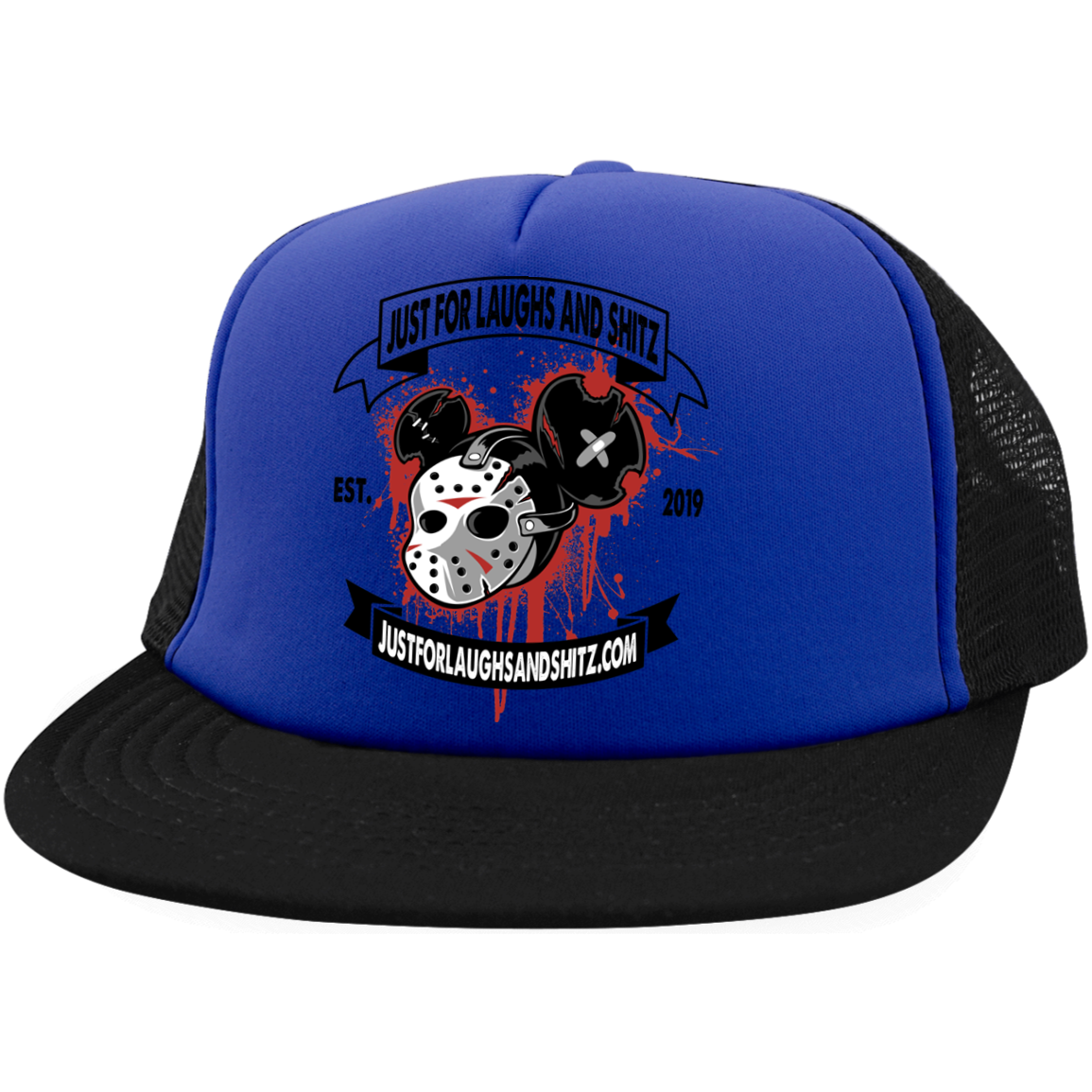 "MICKY MASK" with black banner Trucker Hat with Snapback