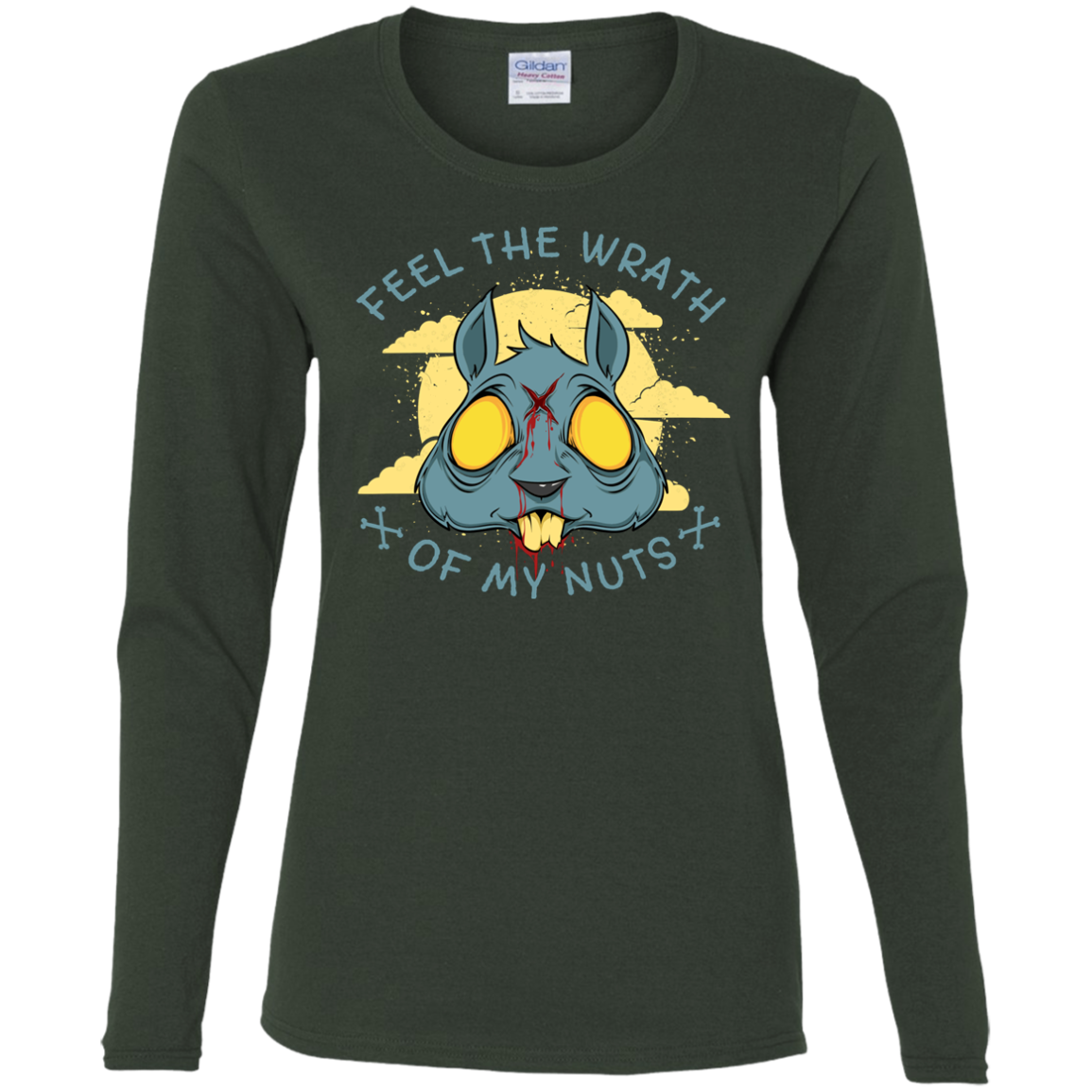 "FEEL THE WRATH" Ladies' Cotton LS T-Shirt