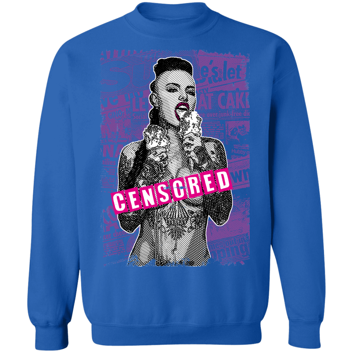 "CENSORED" Crewneck Pullover Sweatshirt  8 oz.