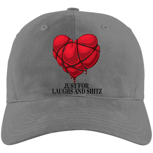 "MY BLOODY HEART" in black print Adidas Unstructured Cresting Cap