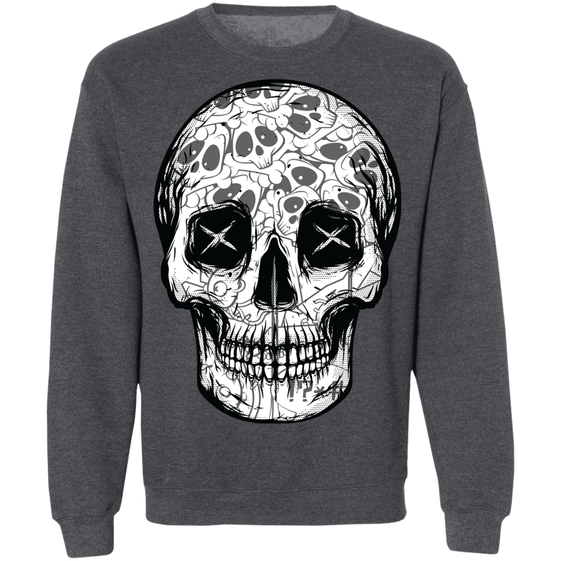 "SKULL HEADS" Crewneck Pullover Sweatshirt  8 oz.