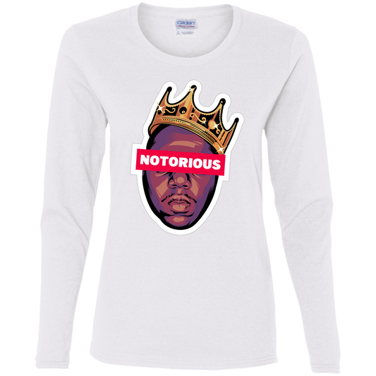 "NOTORIOUS" Ladies' Cotton LS T-Shirt