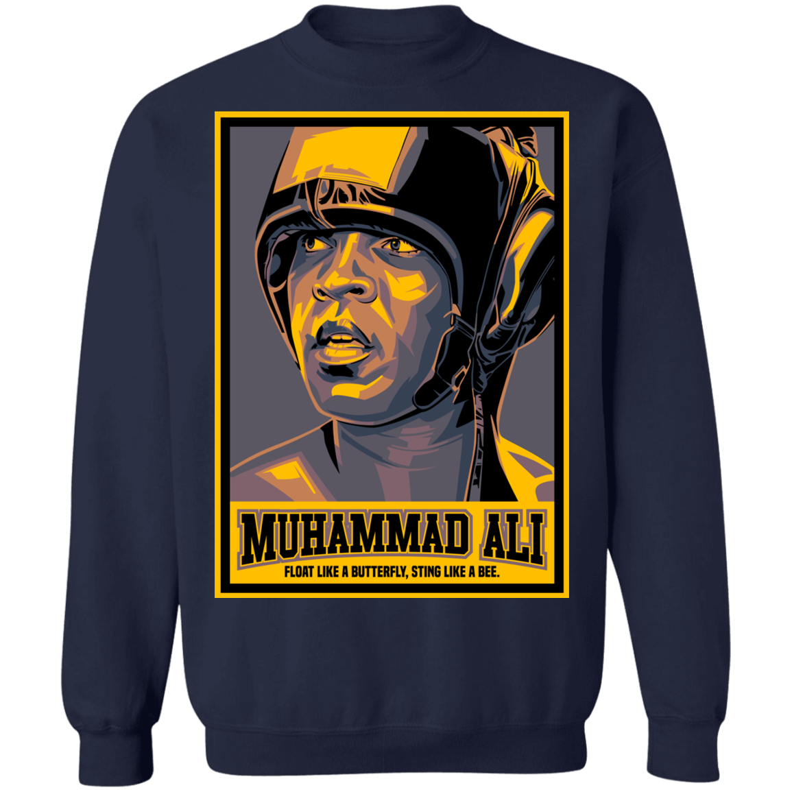 "FLOAT LIKE A BUTTERFLY" Crewneck Pullover Sweatshirt  8 oz.