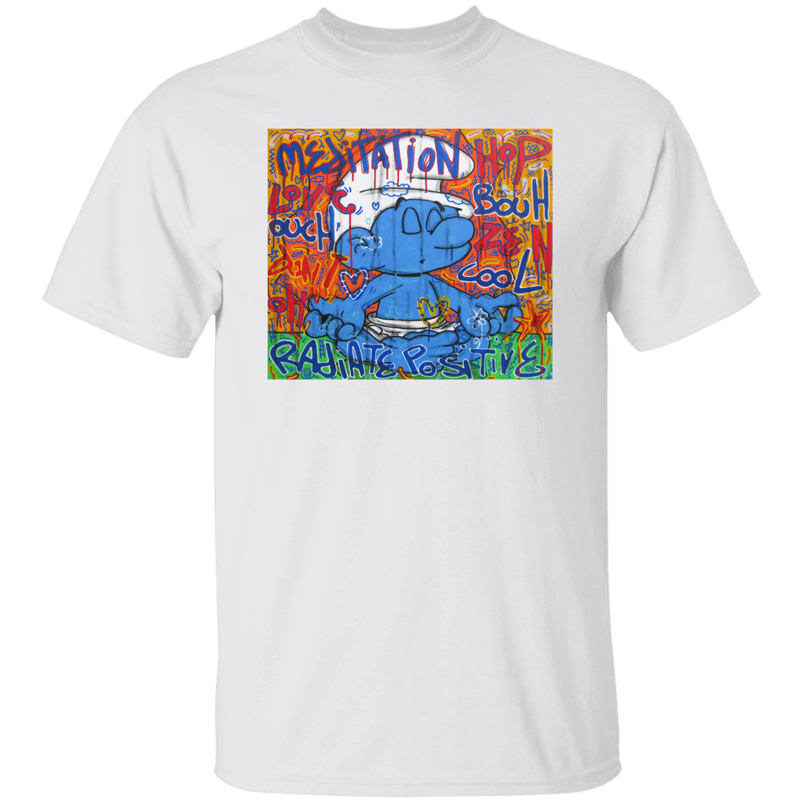 "MEDITATION SMURF" 5.3 oz. T-Shirt