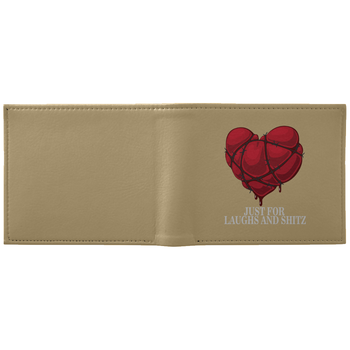 "MY BLOODY HEART" Wallet in white print