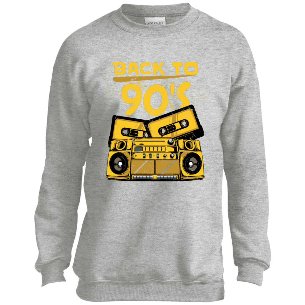 "BACK TO 90'S" Youth Crewneck Sweatshirt