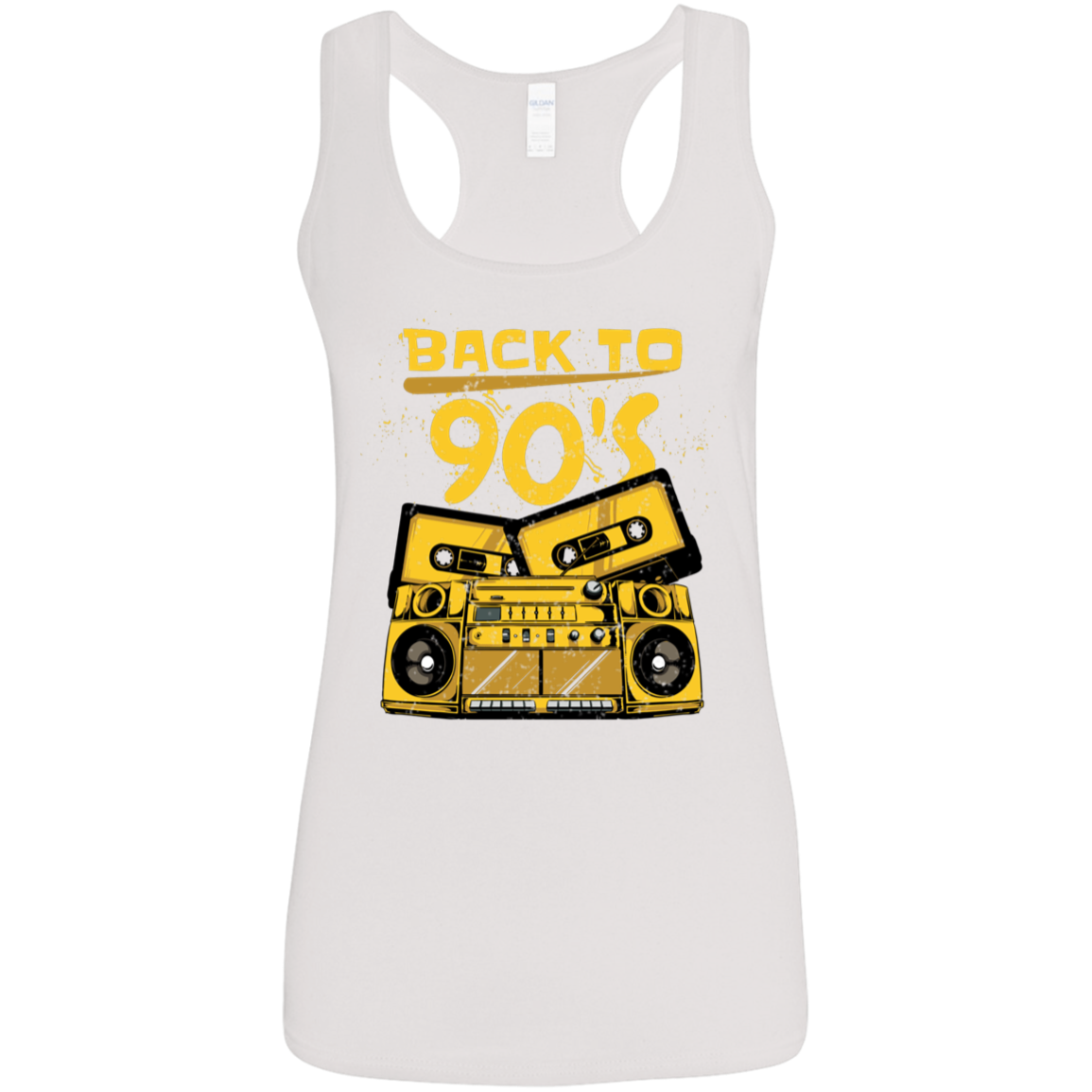 "BACK TO 90'S" Ladies' Softstyle Racerback Tank