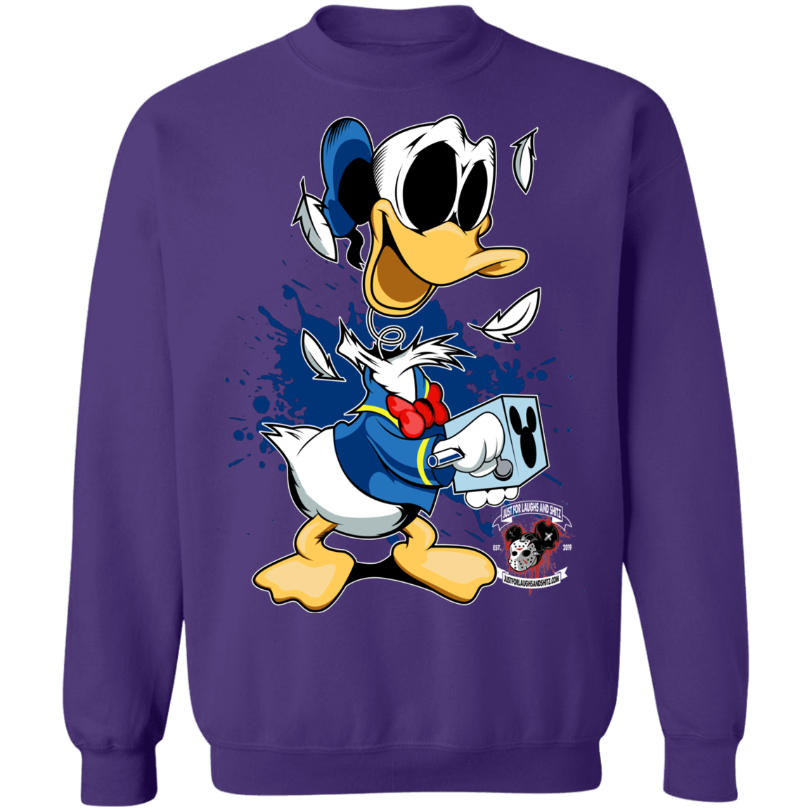 "DONALD IN A BOX" Crewneck Pullover Sweatshirt  8 oz.