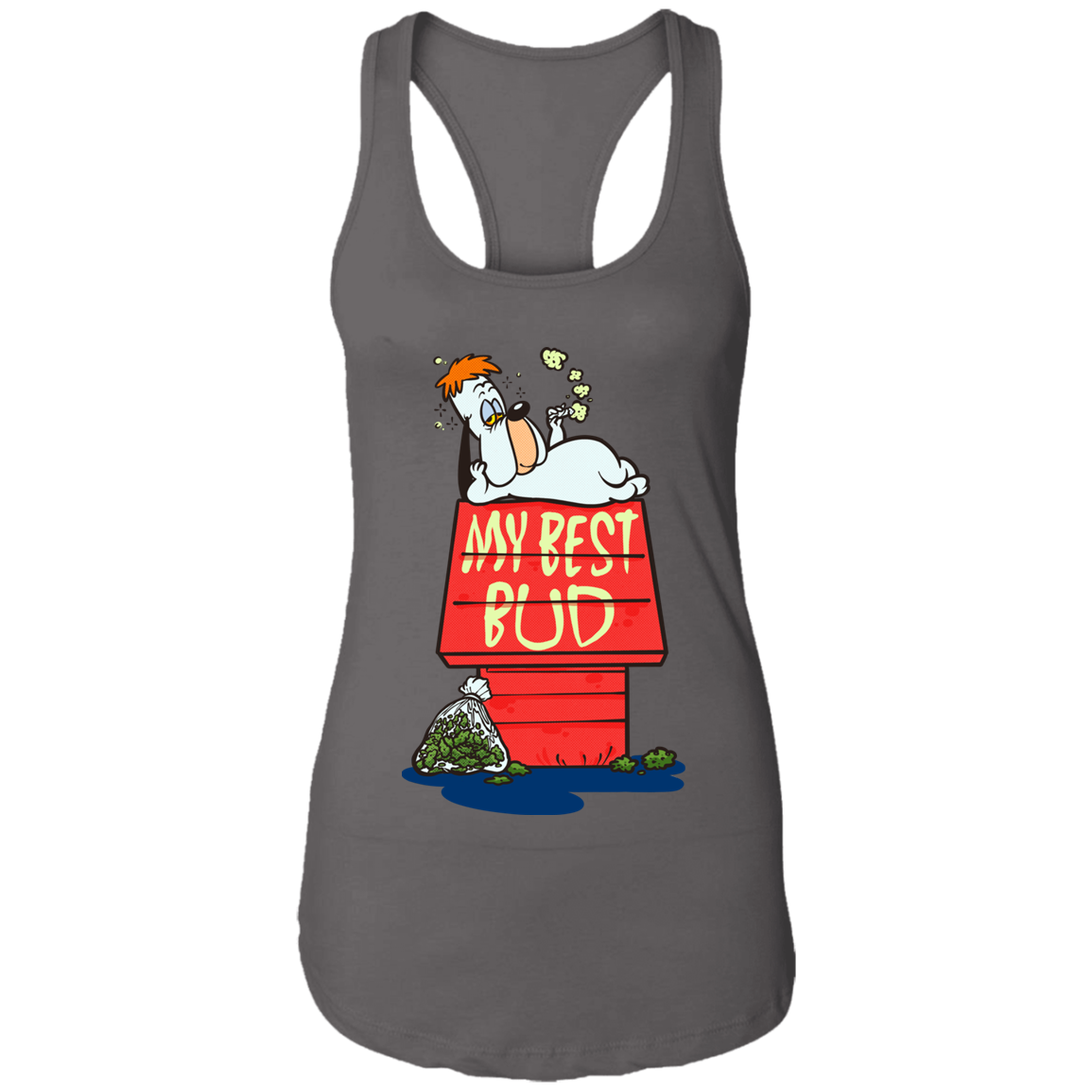 "MY BEST BUD" Ladies Ideal Racerback Tank