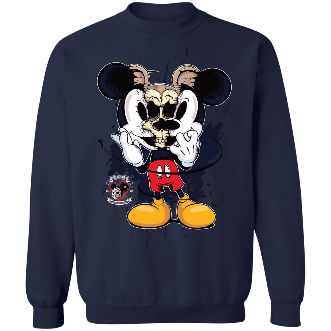 "SKULL MICKEY" Crewneck Pullover Sweatshirt  8 oz.