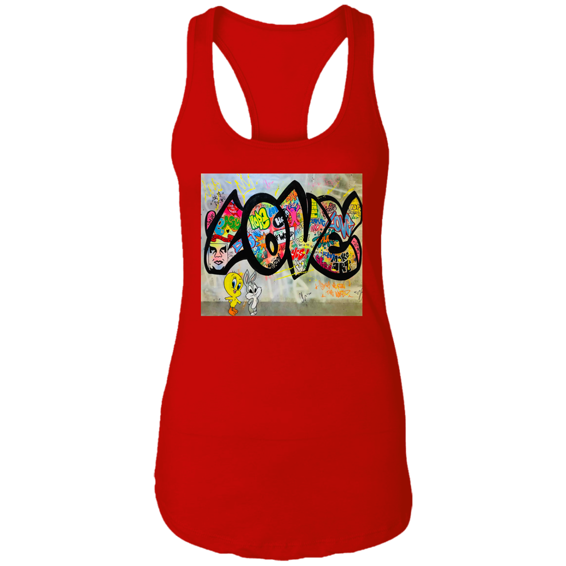 "LOVE" Ladies Ideal Racerback Tank