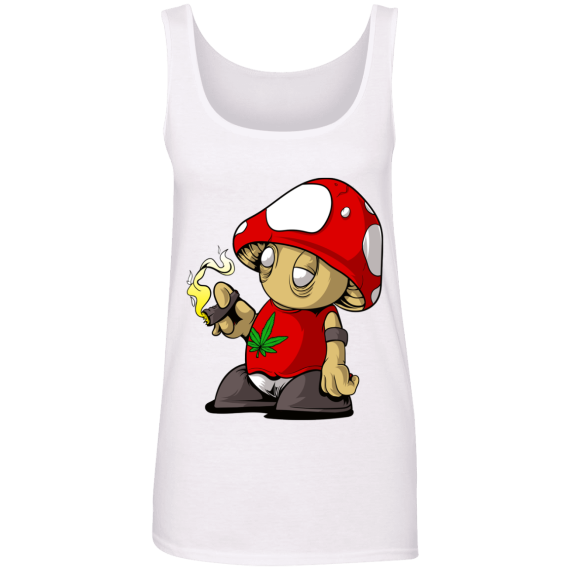 "MUSHROOM CLOUDS" Ladies' 100% Ringspun Cotton Tank Top