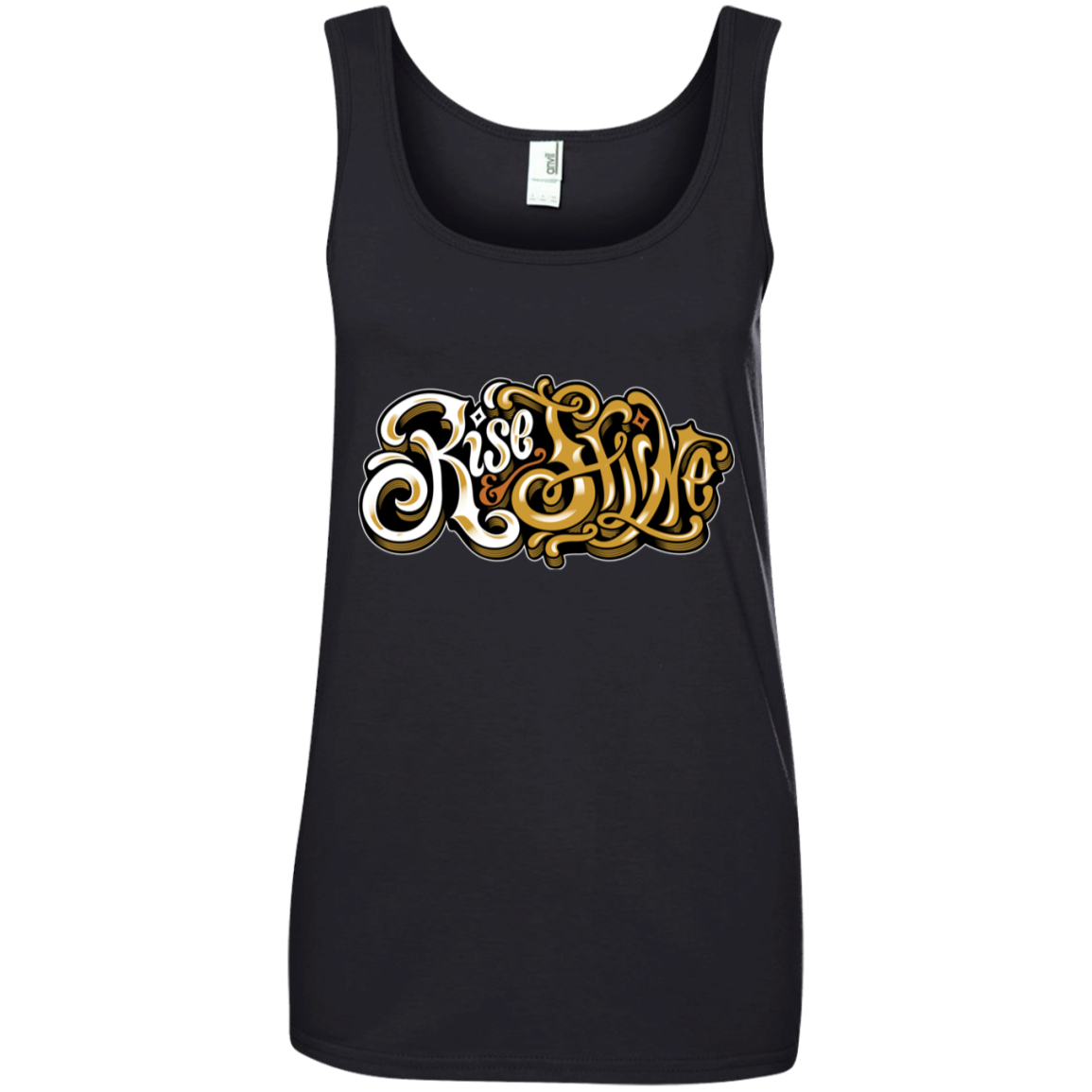 "RISE AND SHINE" Ladies' 100% Ringspun Cotton Tank Top