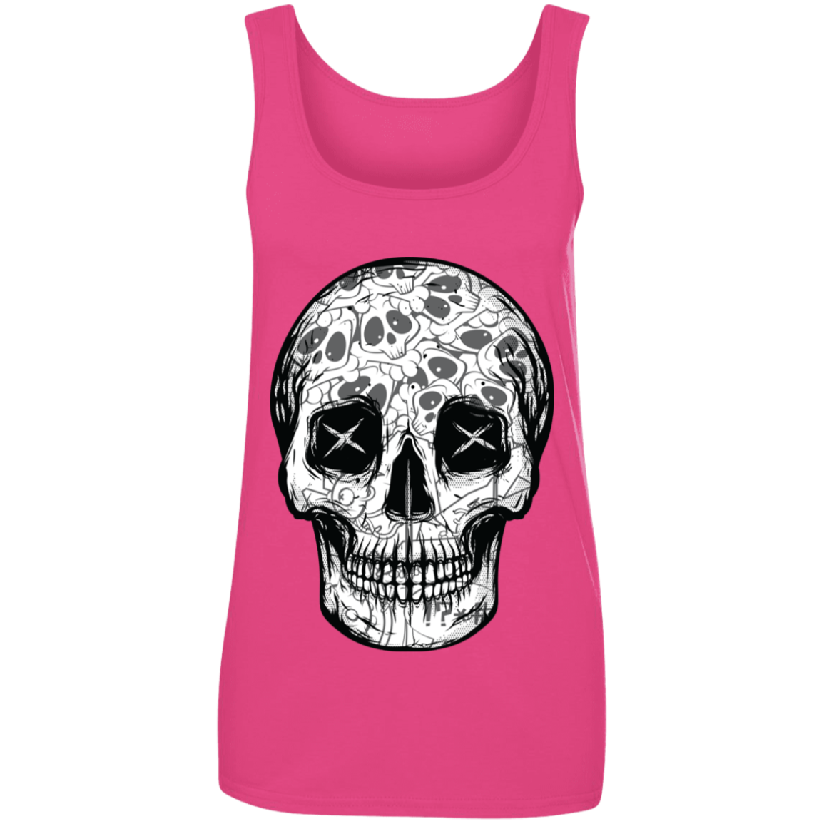 "SKULL HEADS" Ladies' 100% Ringspun Cotton Tank Top