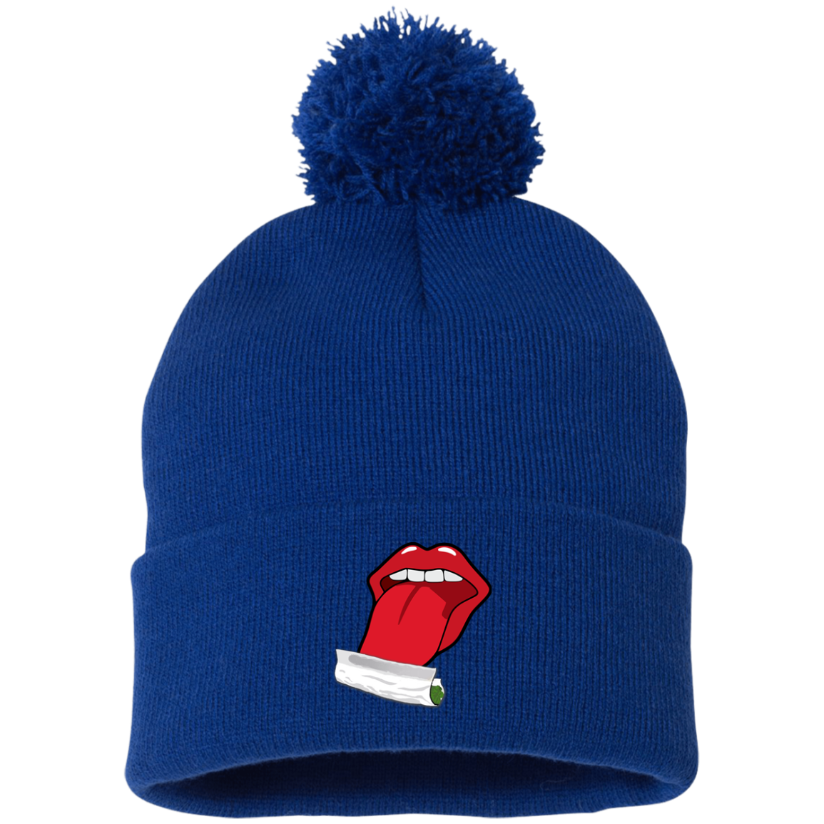 "ROLLING JOINT" Pom Pom Knit Cap