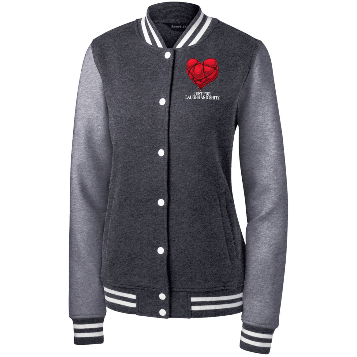 "MY BLOODY HEART" Women's Fleece Letterman Jacket