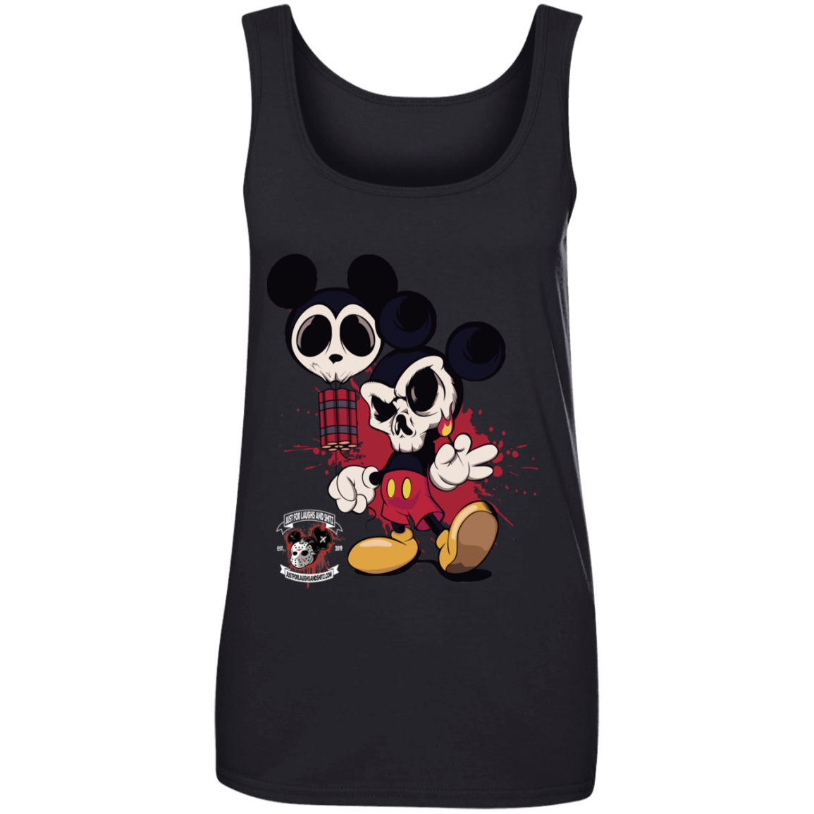 "MICKEY GO BOOM" Ladies' 100% Ringspun Cotton Tank Top