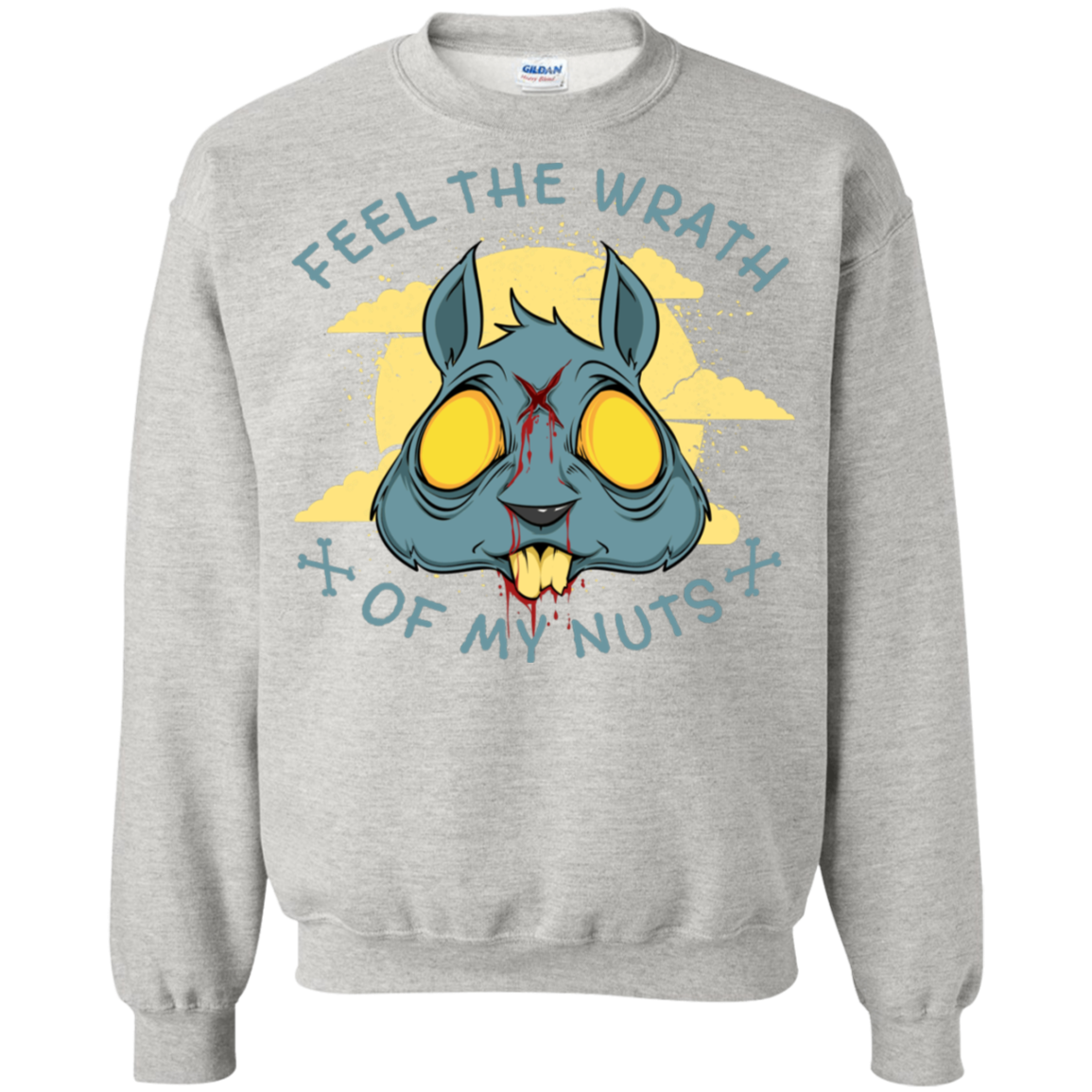 "FEEL THE WRATH" Crewneck Pullover Sweatshirt  8 oz.