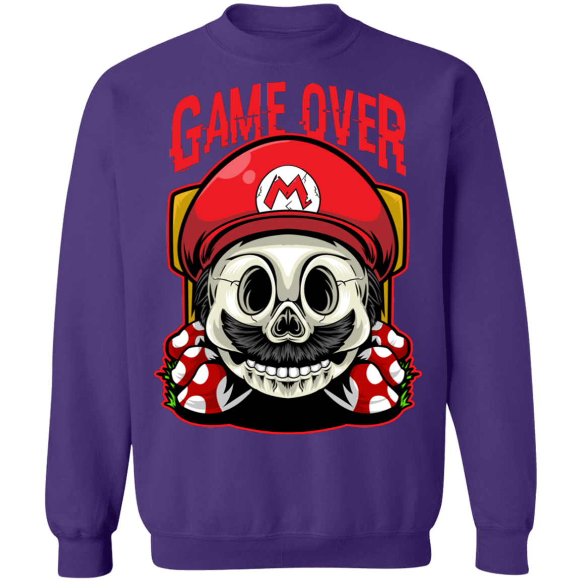 "GAME OVER" Crewneck Pullover Sweatshirt  8 oz.