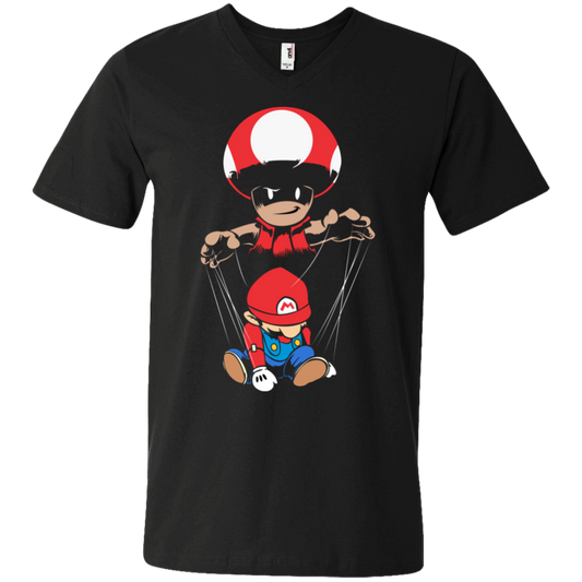 "MARIO DOLL"  Men's Printed V-Neck T-Shirt