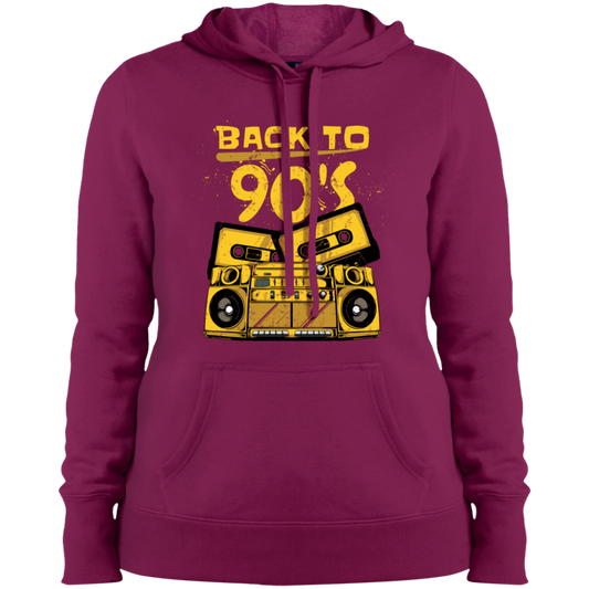 "BACK TO 90'S" Ladies' Pullover Hooded Sweatshirt