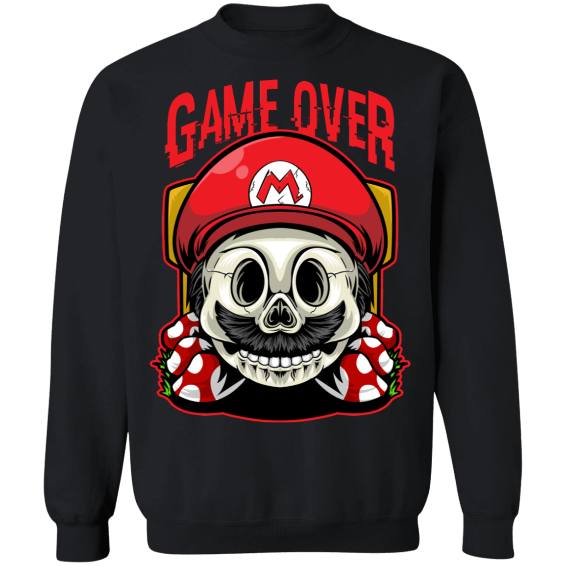 "GAME OVER" Crewneck Pullover Sweatshirt  8 oz.