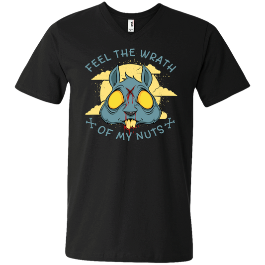 "FEEL THE WRATH" Men's Printed V-Neck T-Shirt