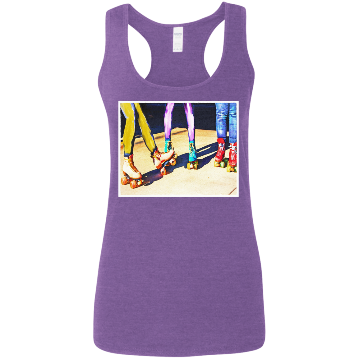 "ROLLER BOOGIE" Ladies' Softstyle Racerback Tank