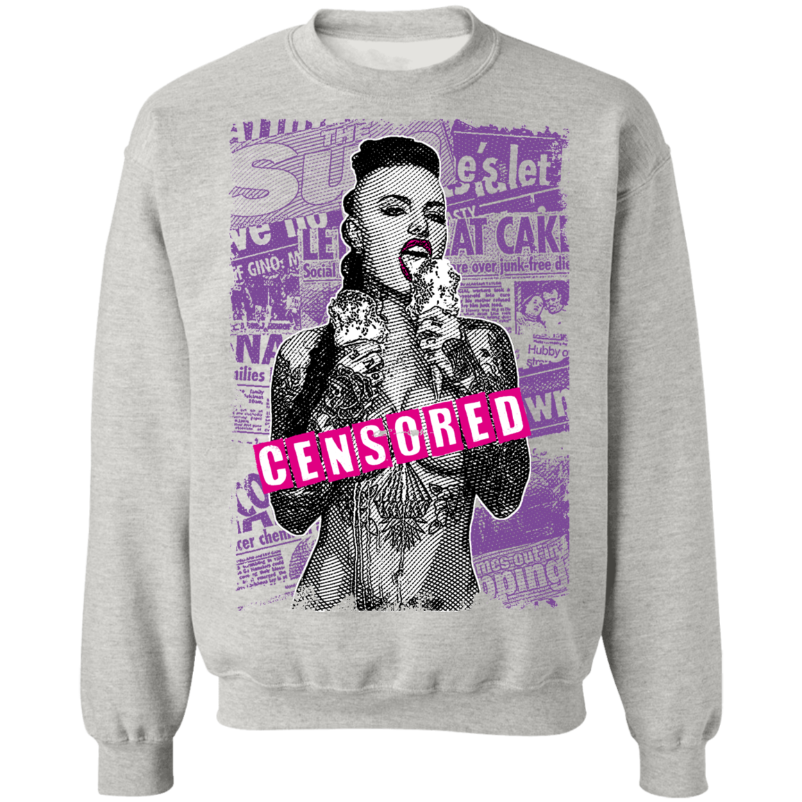 "CENSORED" Crewneck Pullover Sweatshirt  8 oz.