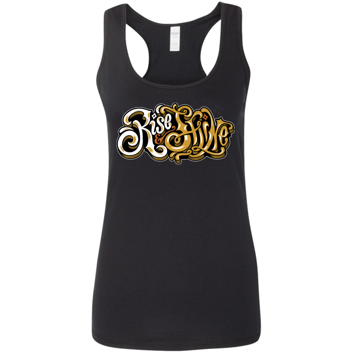 "RISE AND SHINE" Ladies' Softstyle Racerback Tank