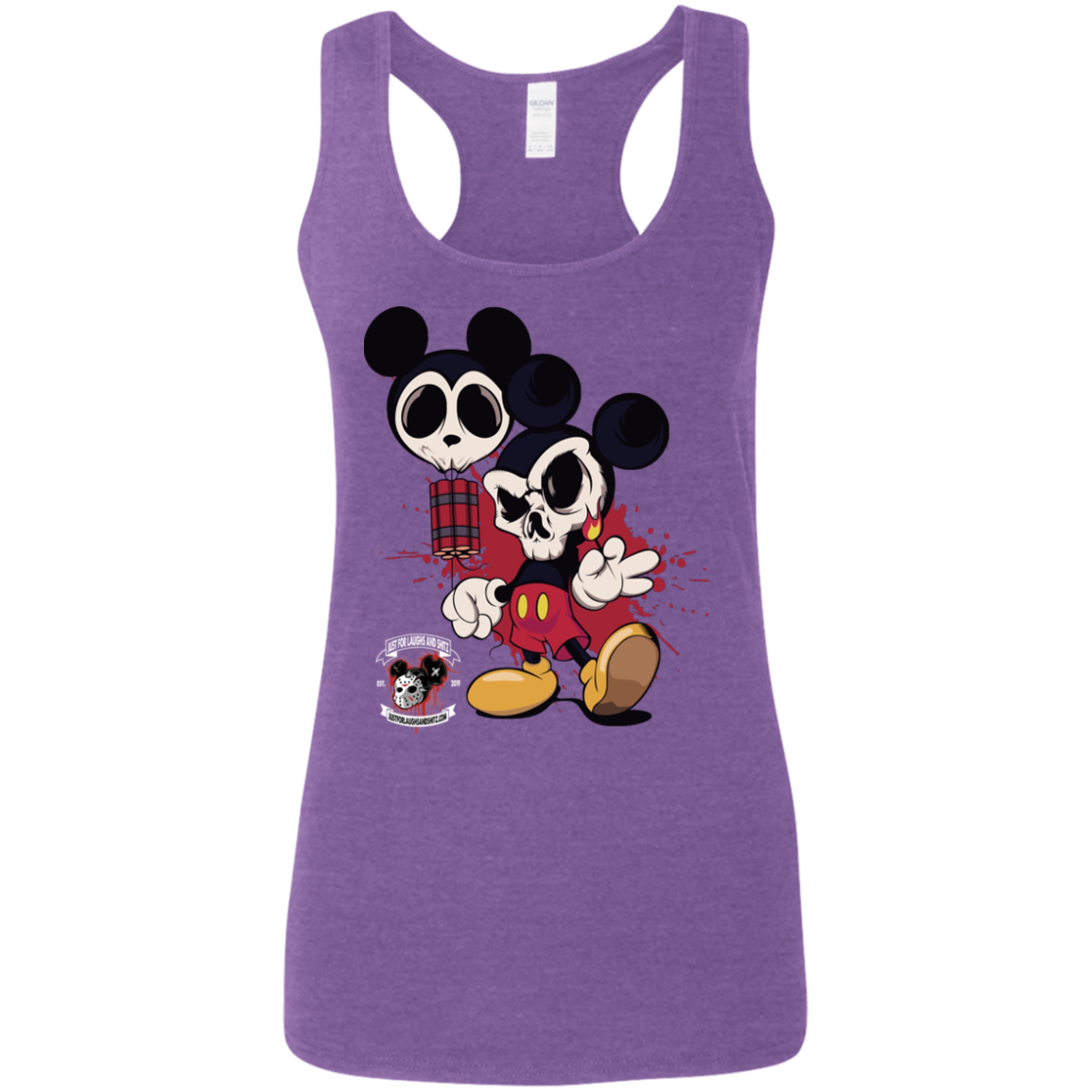 "MICKEY GO BOOM" Ladies' Softstyle Racerback Tank