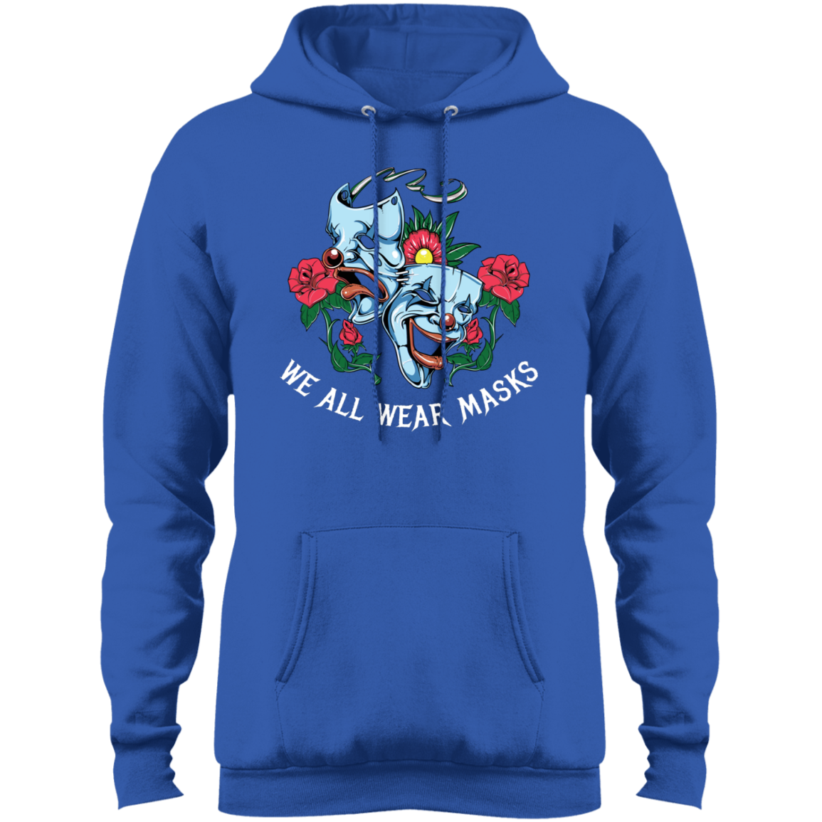 "WE ALL WEAR MASKS" Core Fleece Pullover Hoodie