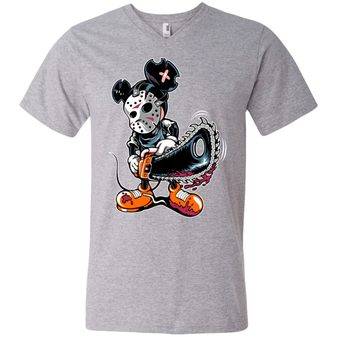 "MICKY PSYCHO" Men's Printed V-Neck T-Shirt