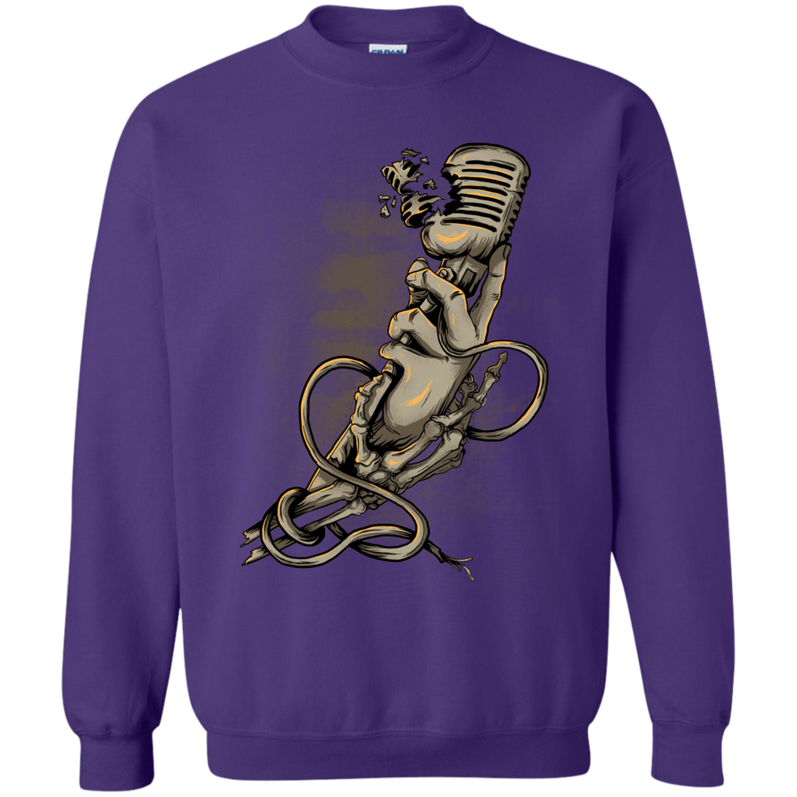 "MICROPHONE FIEND" Crewneck Pullover Sweatshirt  8 oz.