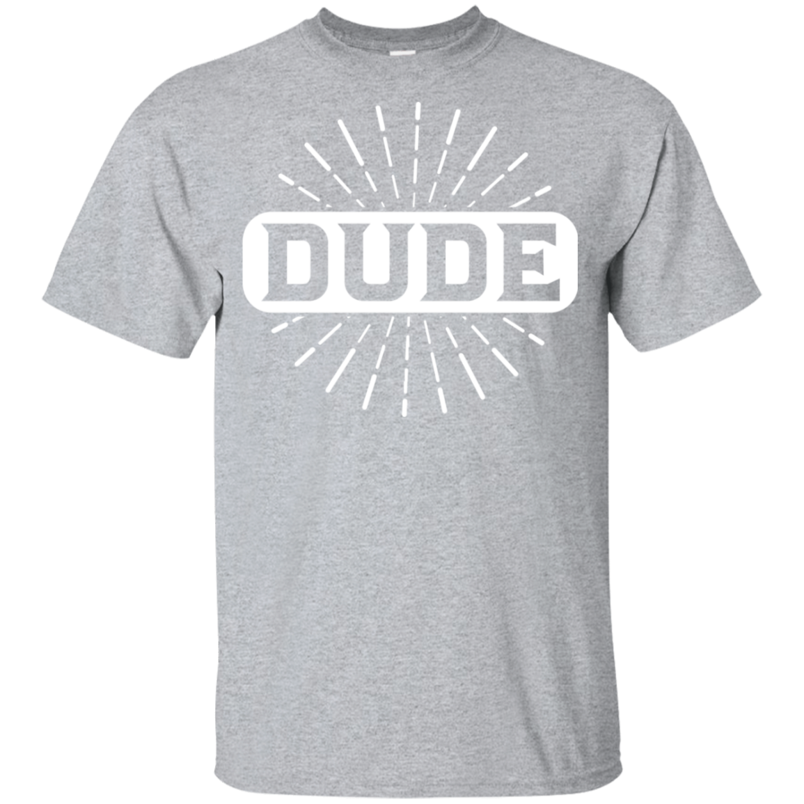 "DUDE" Youth Ultra Cotton T-Shirt in white print