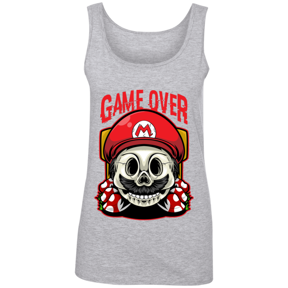 "GAME OVER" Ladies' 100% Ringspun Cotton Tank Top