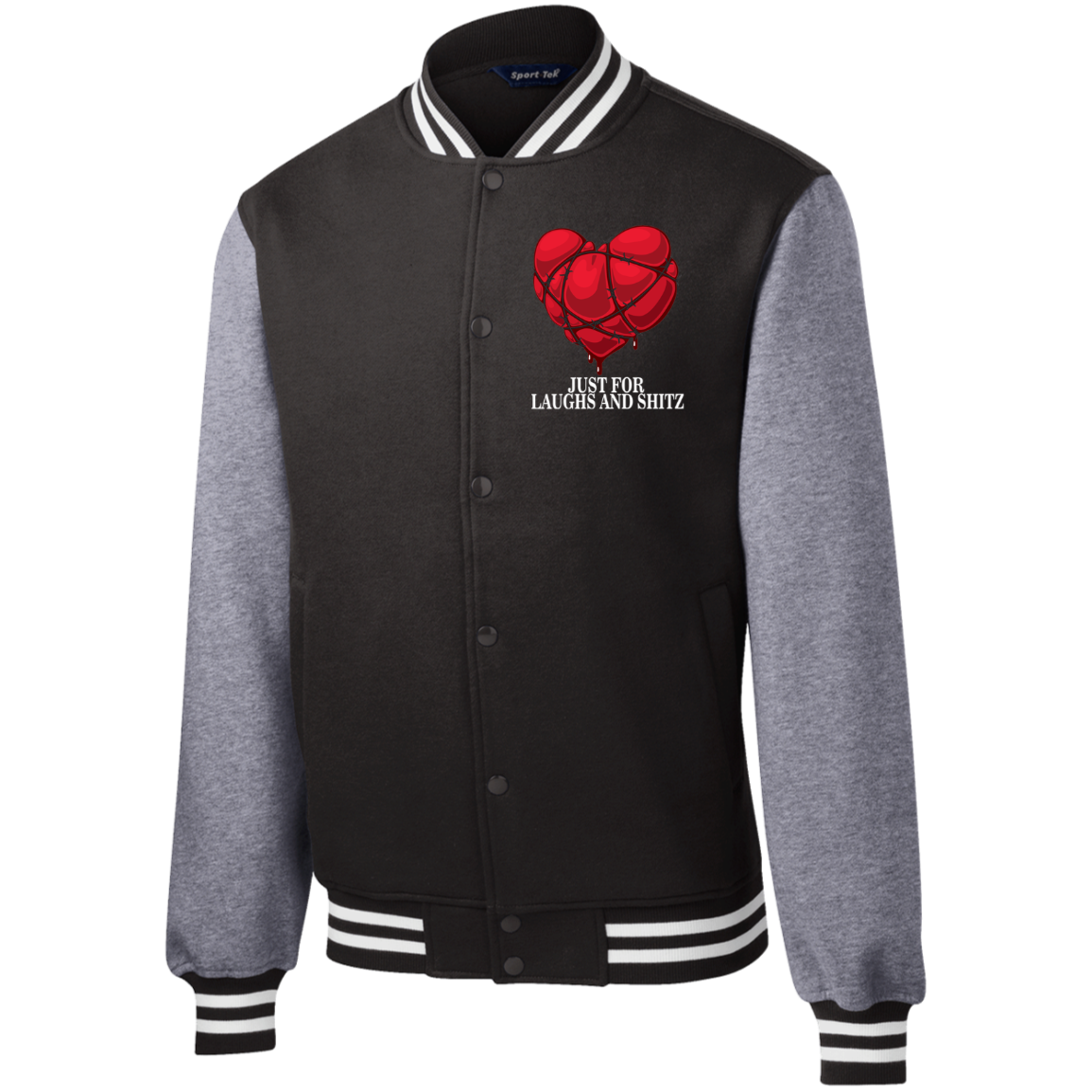 "MY BLOODY HEART" Mens Fleece Letterman Jacket