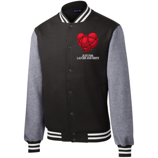 "MY BLOODY HEART" Mens Fleece Letterman Jacket