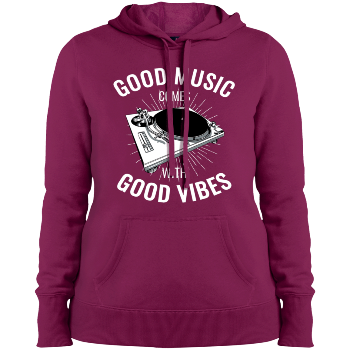 "GOOD VIBES" Ladies' Pullover Hooded Sweatshirt