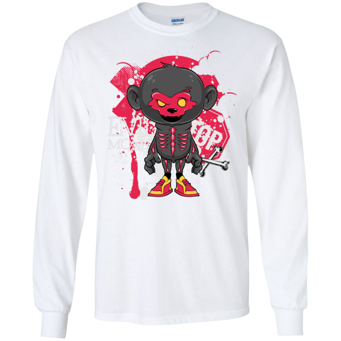 "EVIL MONKEY" LS Ultra Cotton T-Shirt